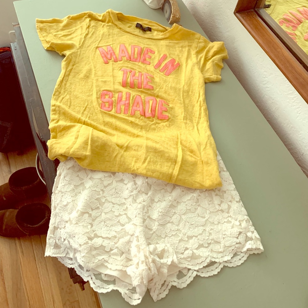 JCrew “made in the shade” linen tee shirt xs